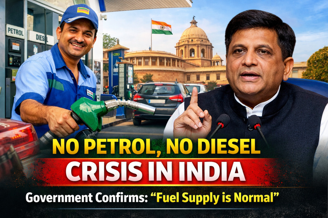 Government clarifies there is no petrol diesel crisis in India and fuel supply remains normal at petrol pumps across the country.