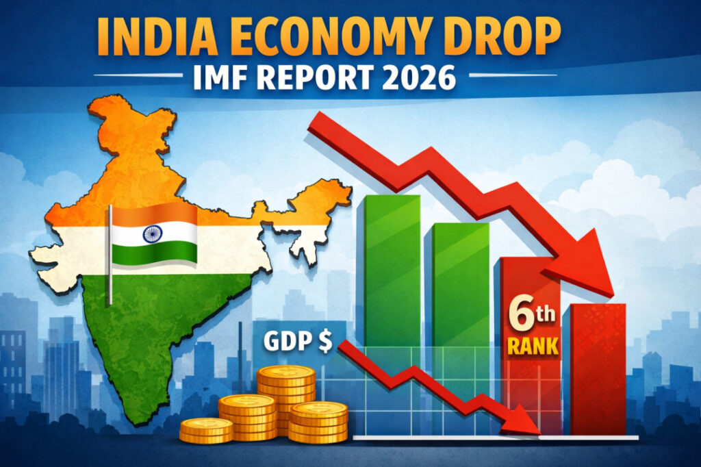 India Economy Rank Drop IMF Data