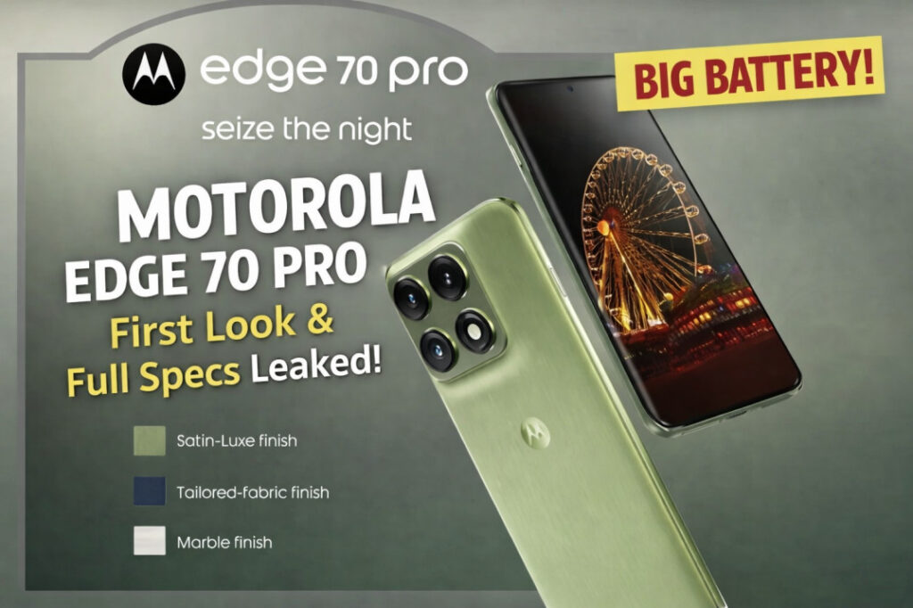 Motorola Edge 70 Pro smartphone design leaked