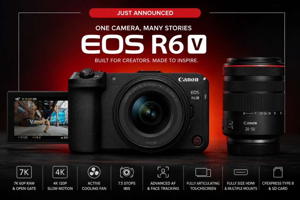Canon EOS R6 V full-frame mirrorless camera