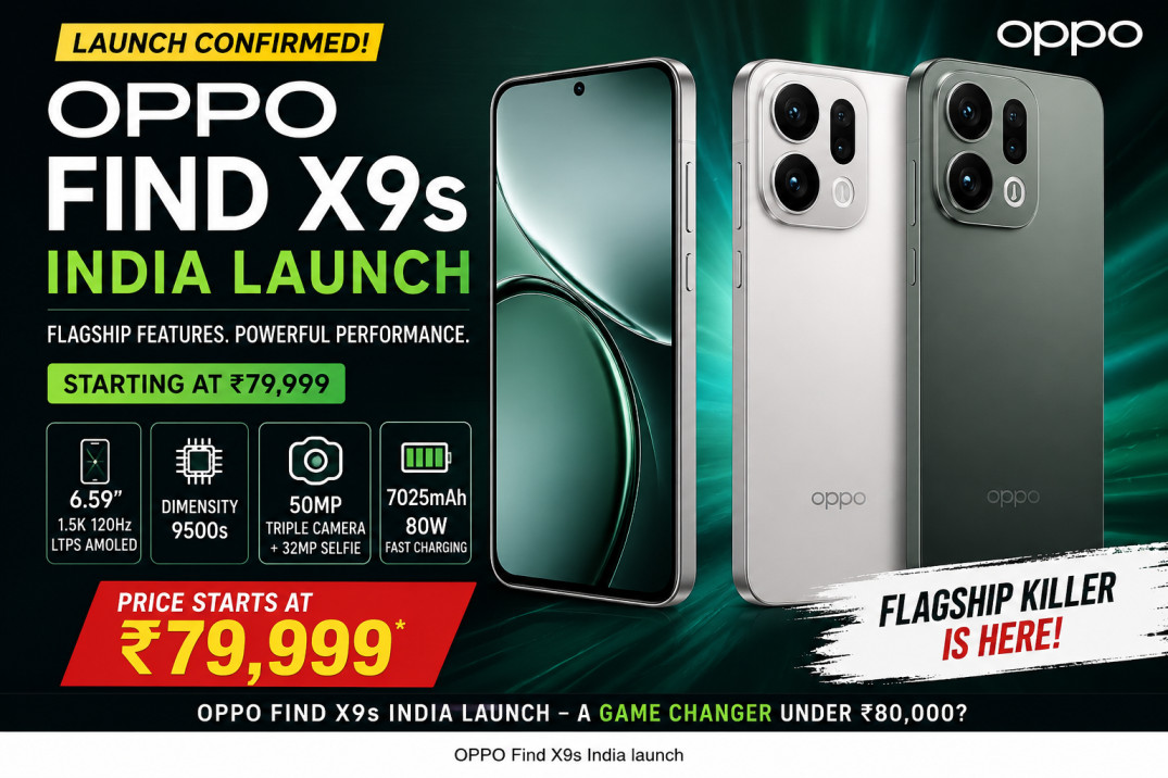 OPPO Find X9s India launch smartphone premium design render