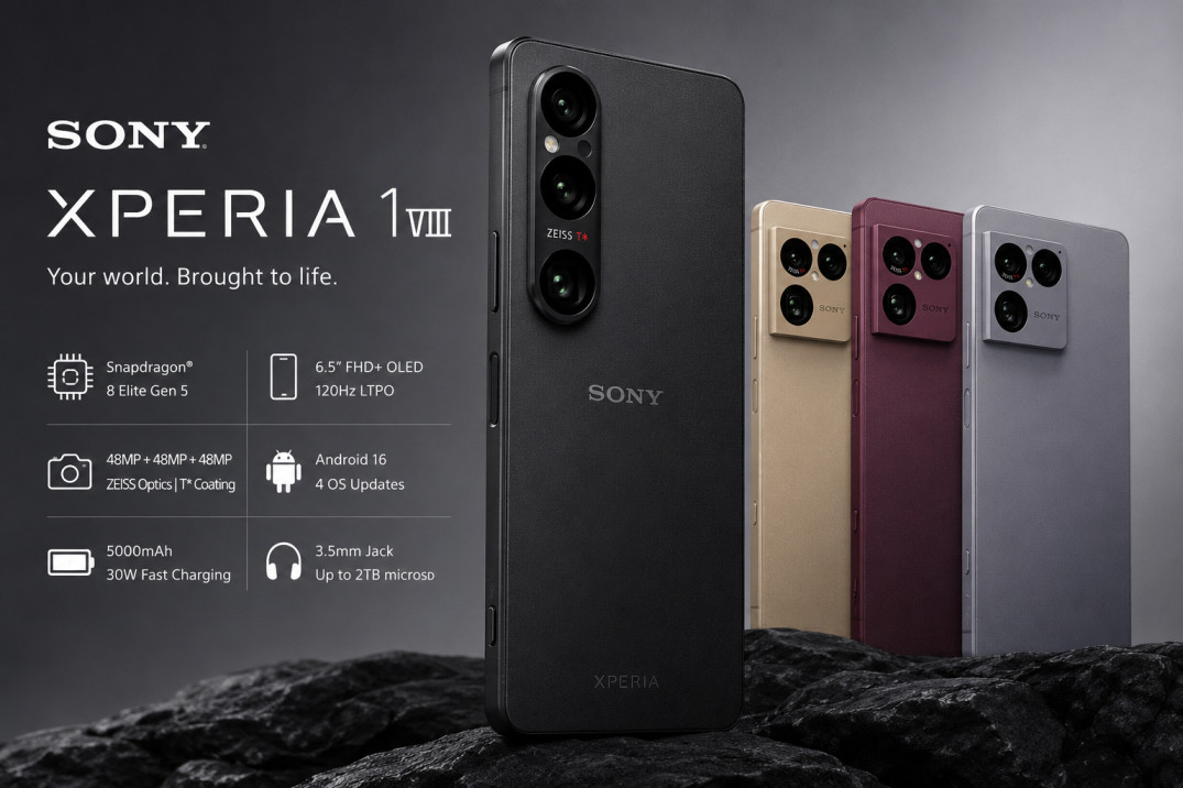Sony Xperia 1 VIII flagship smartphone with 48MP ZEISS camera