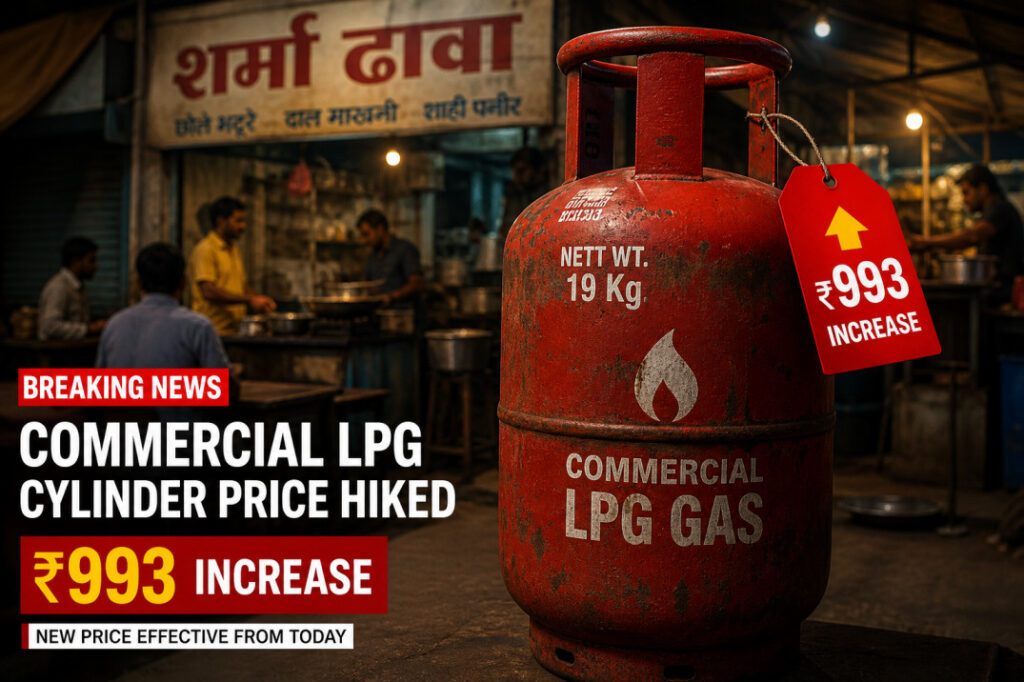 Commercial LPG cylinder price hike May 2026