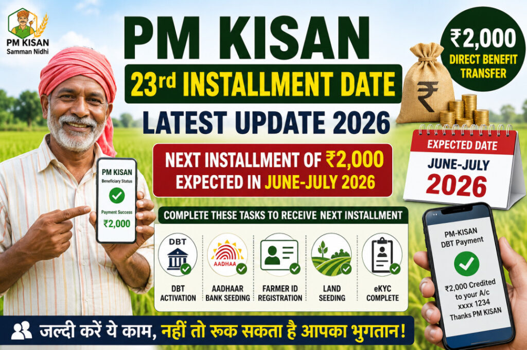 PM Kisan 23rd Installment Date
