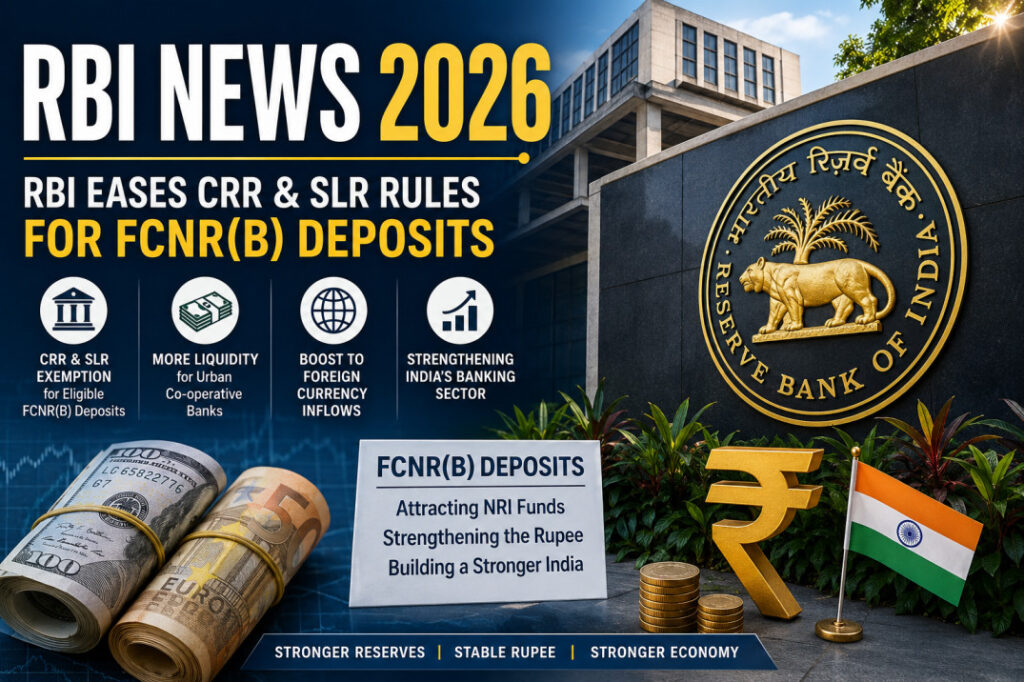 RBI News 2026 RBI Announces New FCNR Deposit Relief Measures