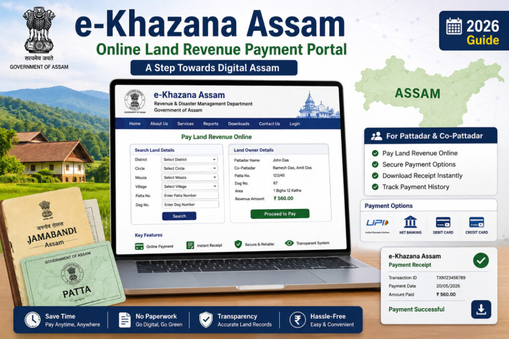 e-Khazana Assam 2026 Online Land Revenue Payment Guide